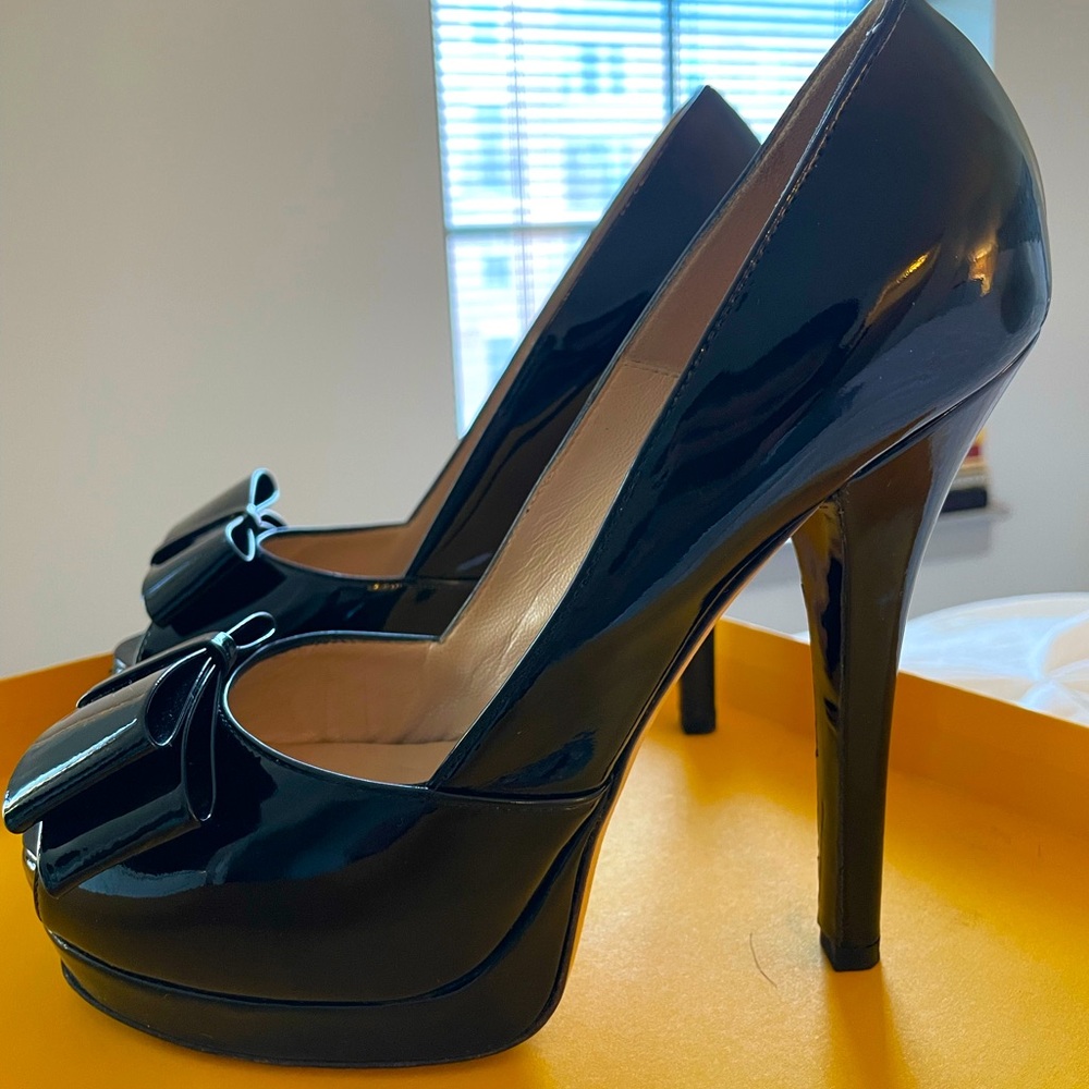 Fendi Black Patent Leather Heels